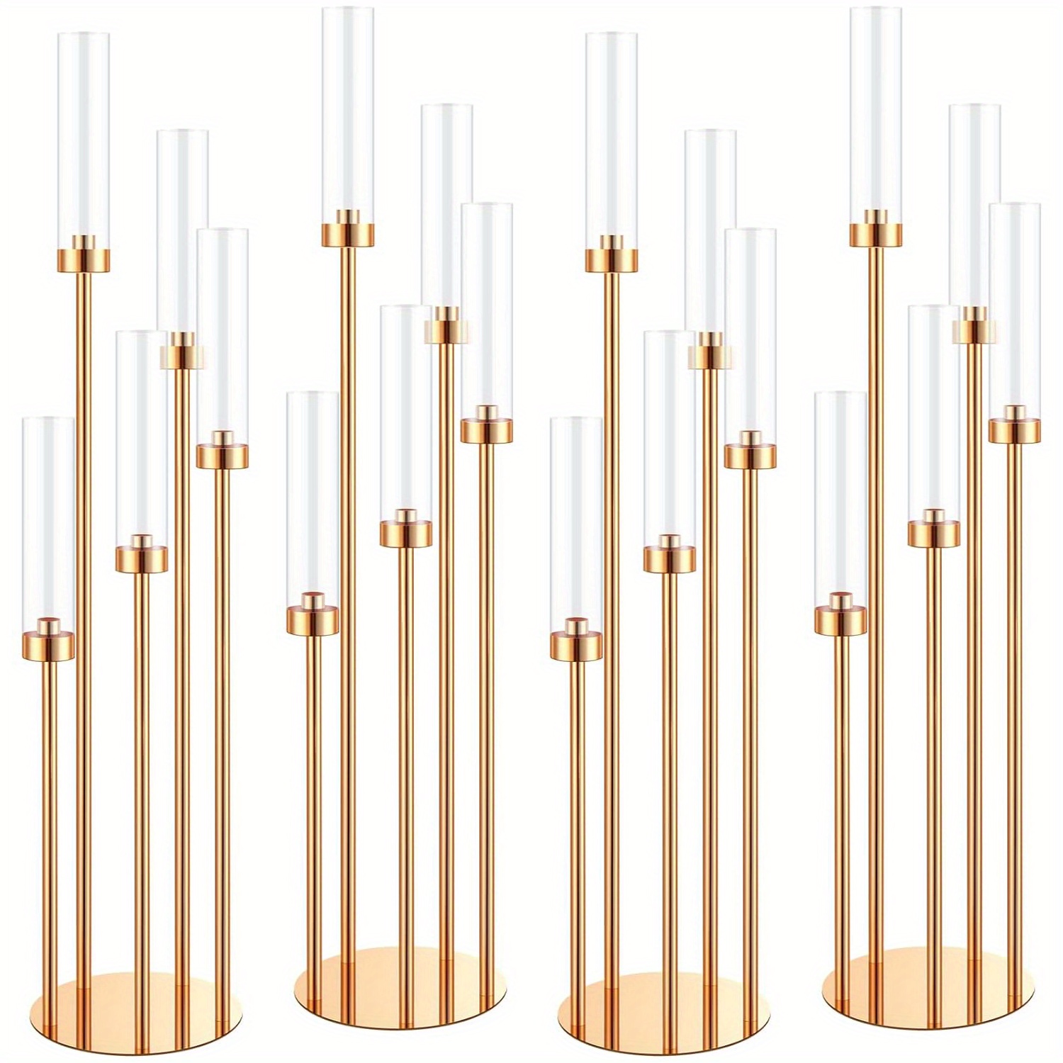 Home Decor Ramadan - 4 Set Floor Candelabra 5 Arm