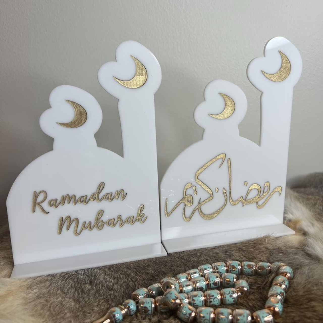 Home Decor Ramadan - Ramadan Mubarak Acrylic Sign | Islamic