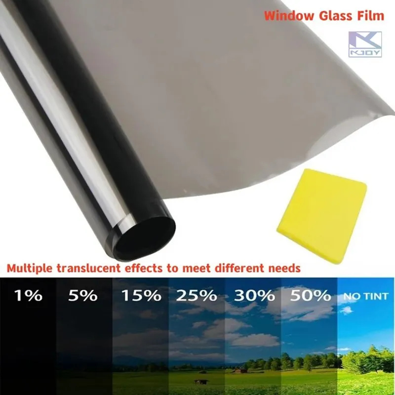 Home Decor Window Blinds - 3Mx50CM VLT Black Car Window Foils