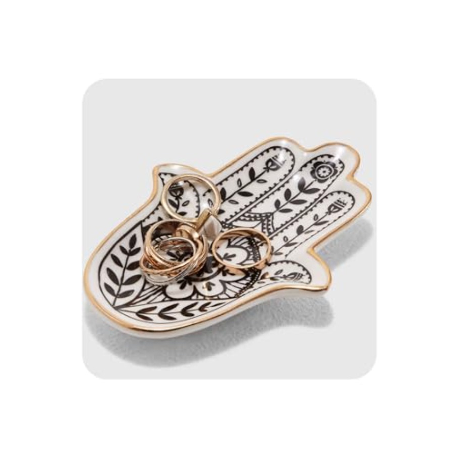Ceramic Trinket Dish - Jewelry Trinket Ring Dish Ceramic Hamsa