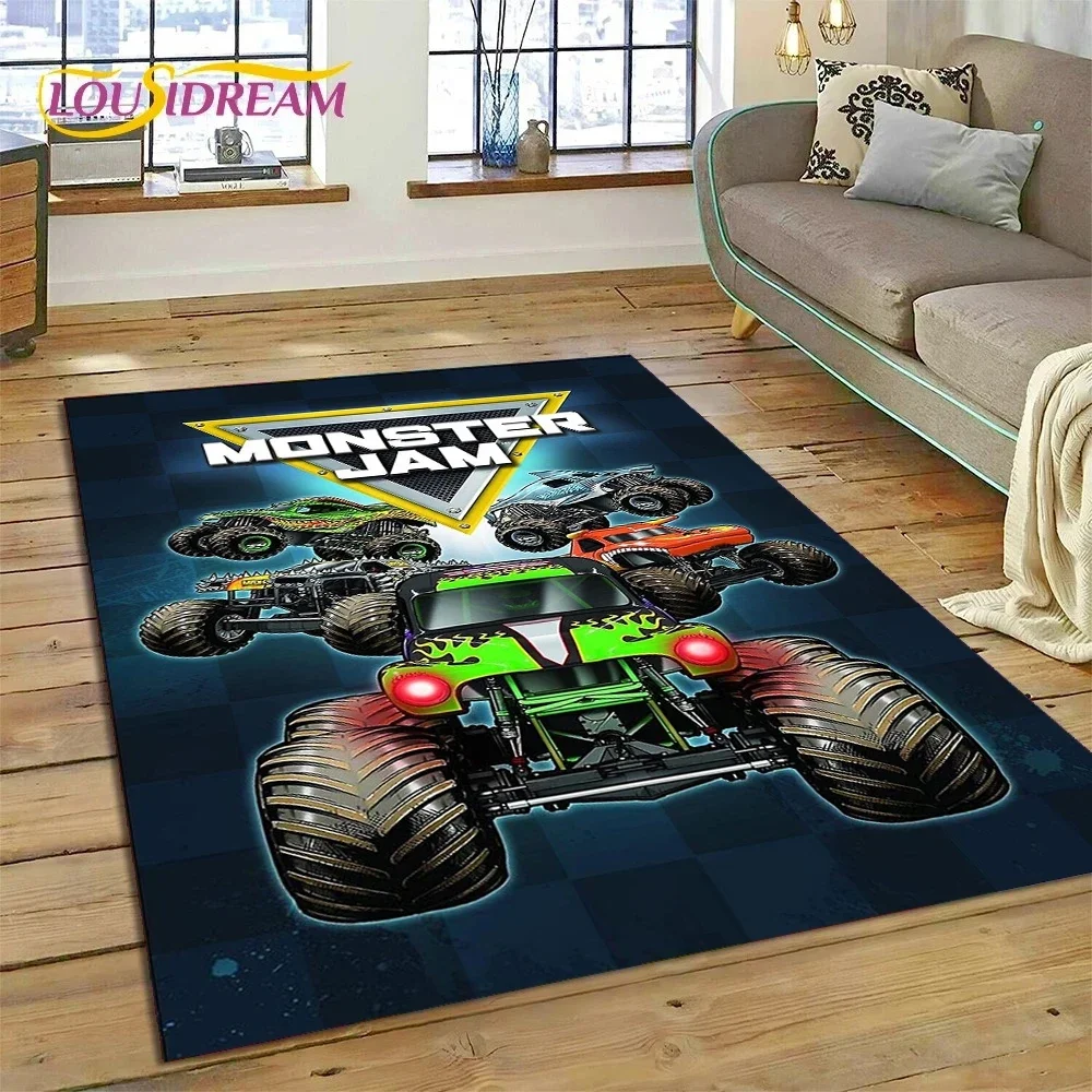 Home Decor Games Online Free - Monster Truck Monster Jam Cartoon Carpet