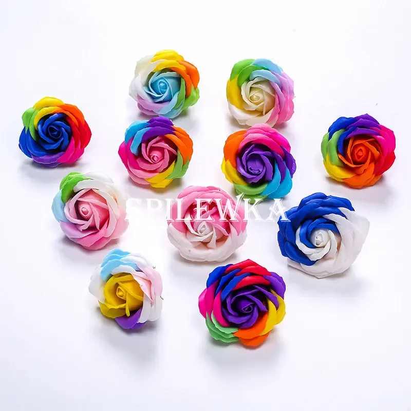 Home Decor Company - Spilewka 6X7cm Colorful Rose Artificial Flower