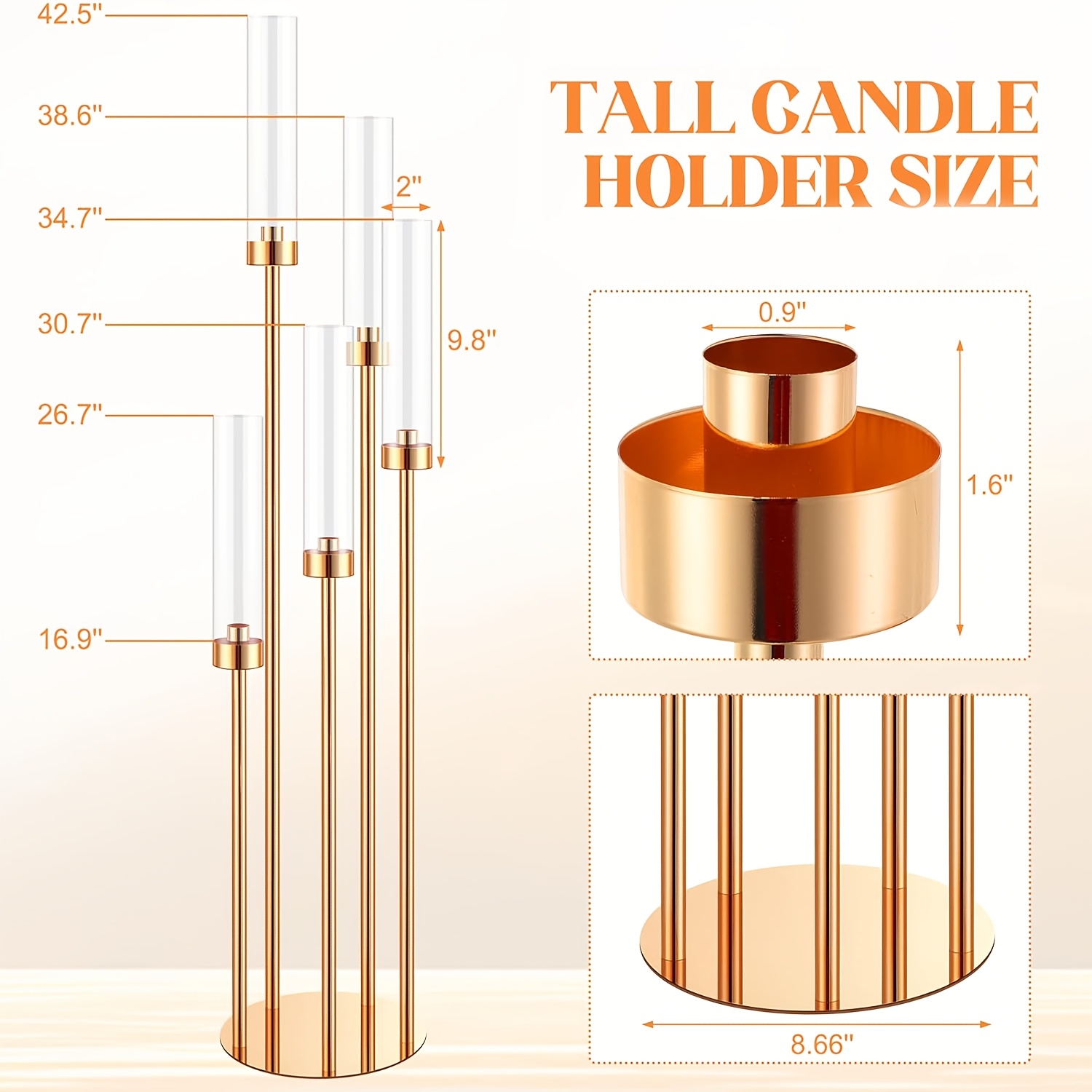 4 Set Floor Candelabra 5 Arm 4 - đánh giá và giá Home Decor Ramadan