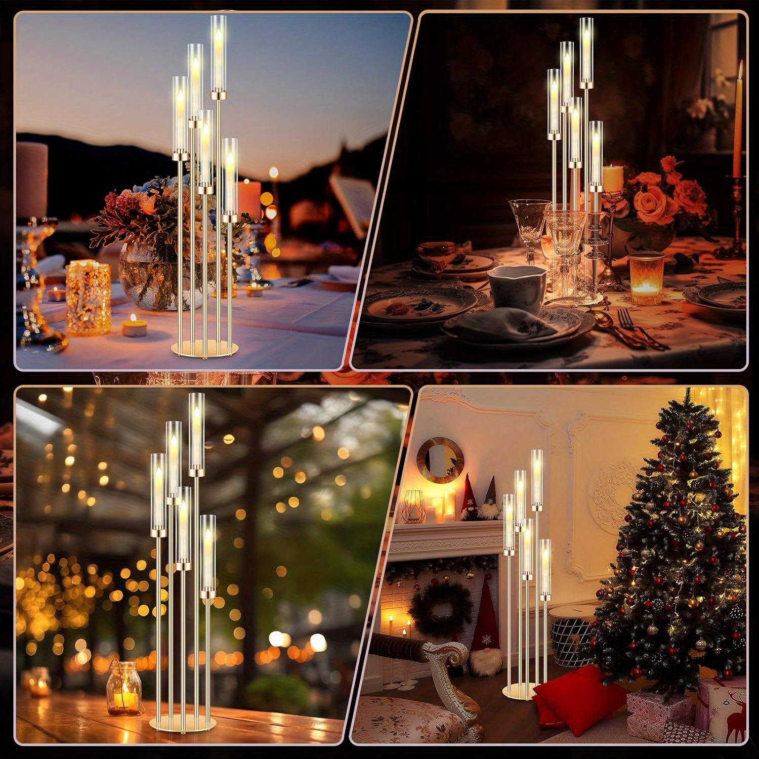 4 Set Floor Candelabra 5 Arm 4 - đánh giá và giá Home Decor Ramadan