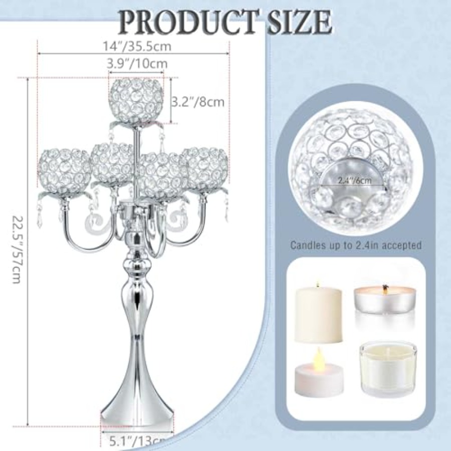 Pcs Elegant 5-Arm Tea Light Ca - đánh giá và giá Home Decor Event