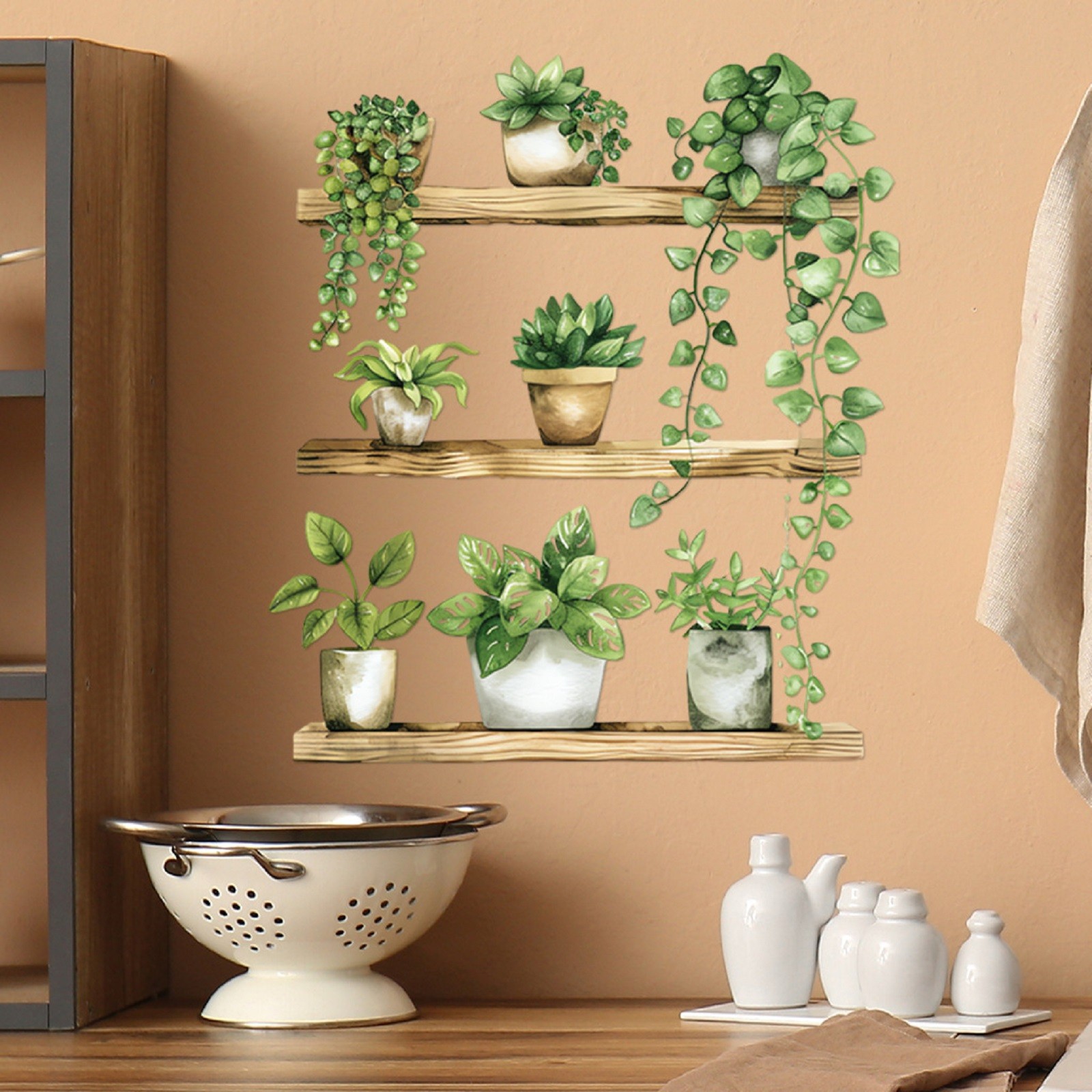 1pc Green Plant Potted Cute Ca - đánh giá và giá Home Decor Window Blinds