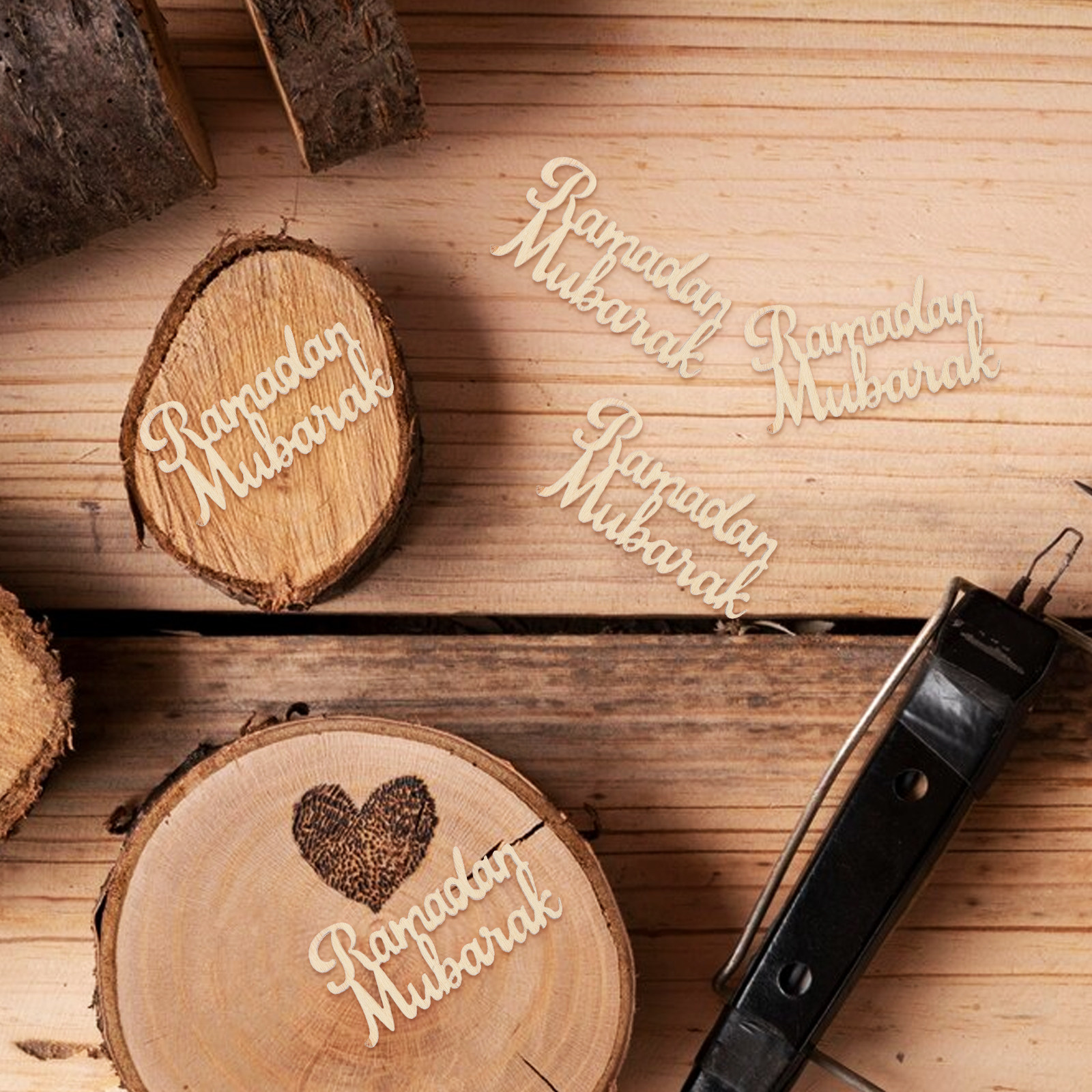 15Pcs Ramadan Mubarak Wooden D - đánh giá và giá Home Decor Ramadan