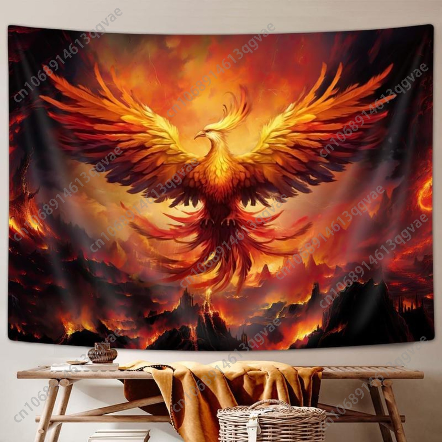 Fantasy Phoenix Bird Large for - đánh giá và giá Aesthetic Tapestry