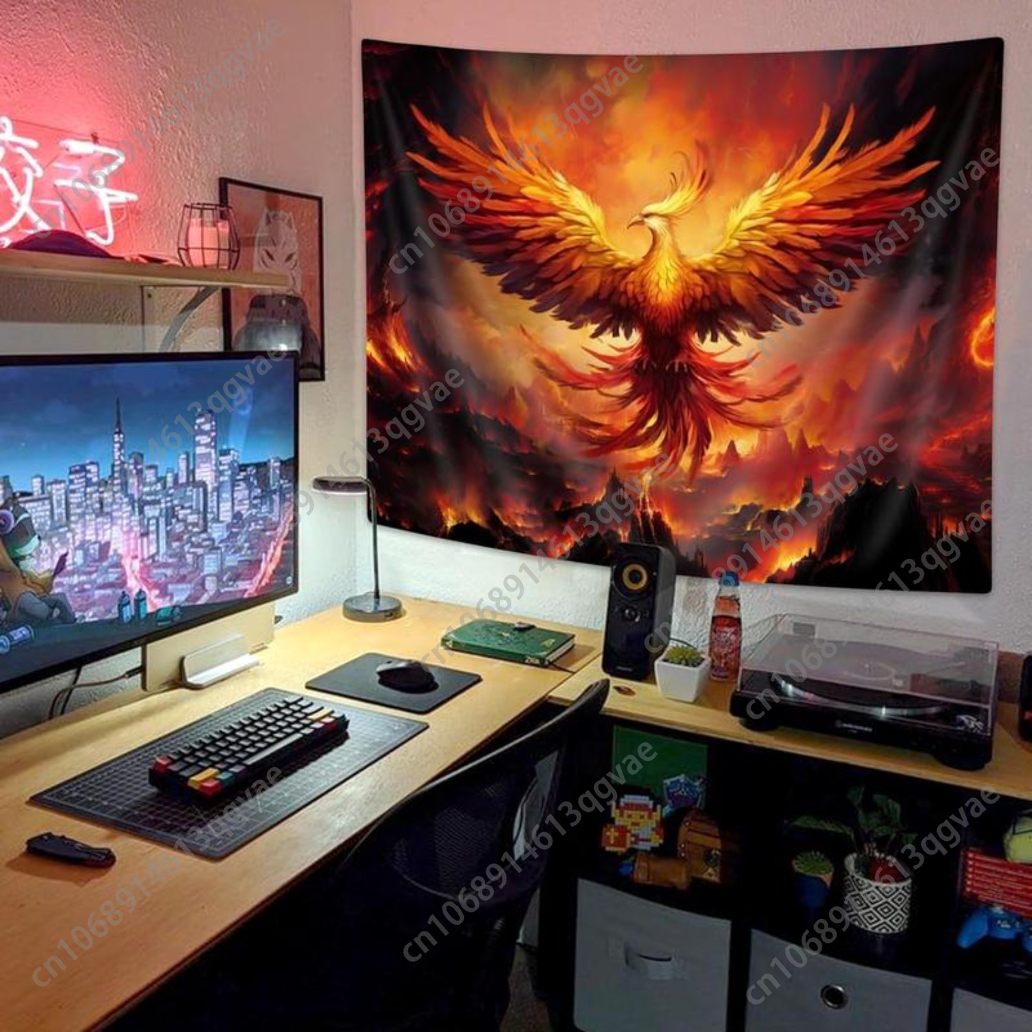 Fantasy Phoenix Bird Large for - đánh giá và giá Aesthetic Tapestry