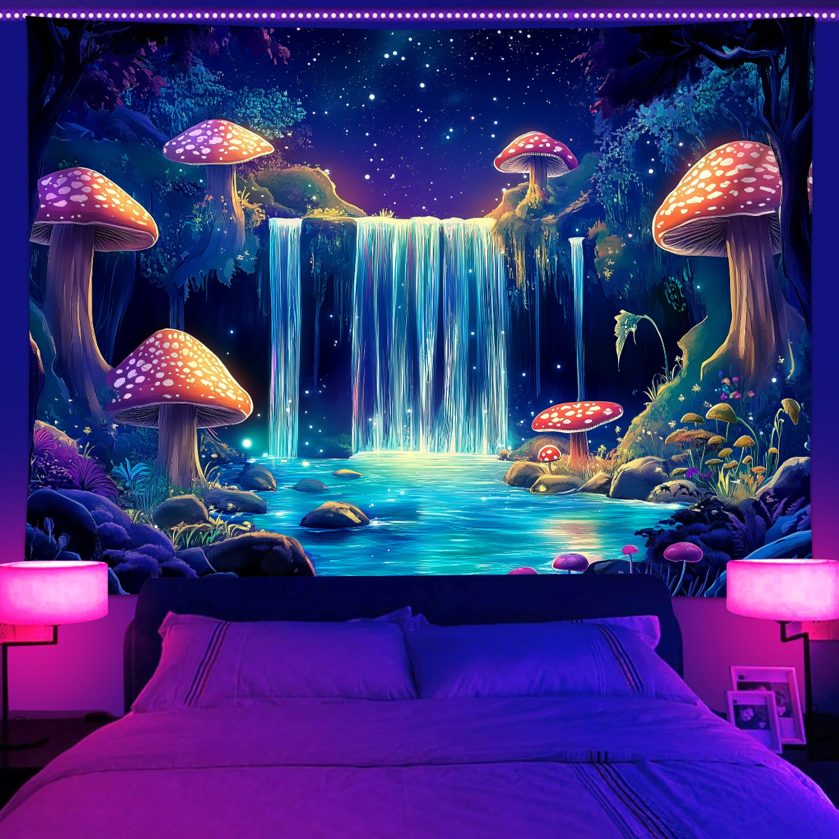 1pc Fluorescent mushroom tapes - đánh giá và giá Aesthetic Tapestry