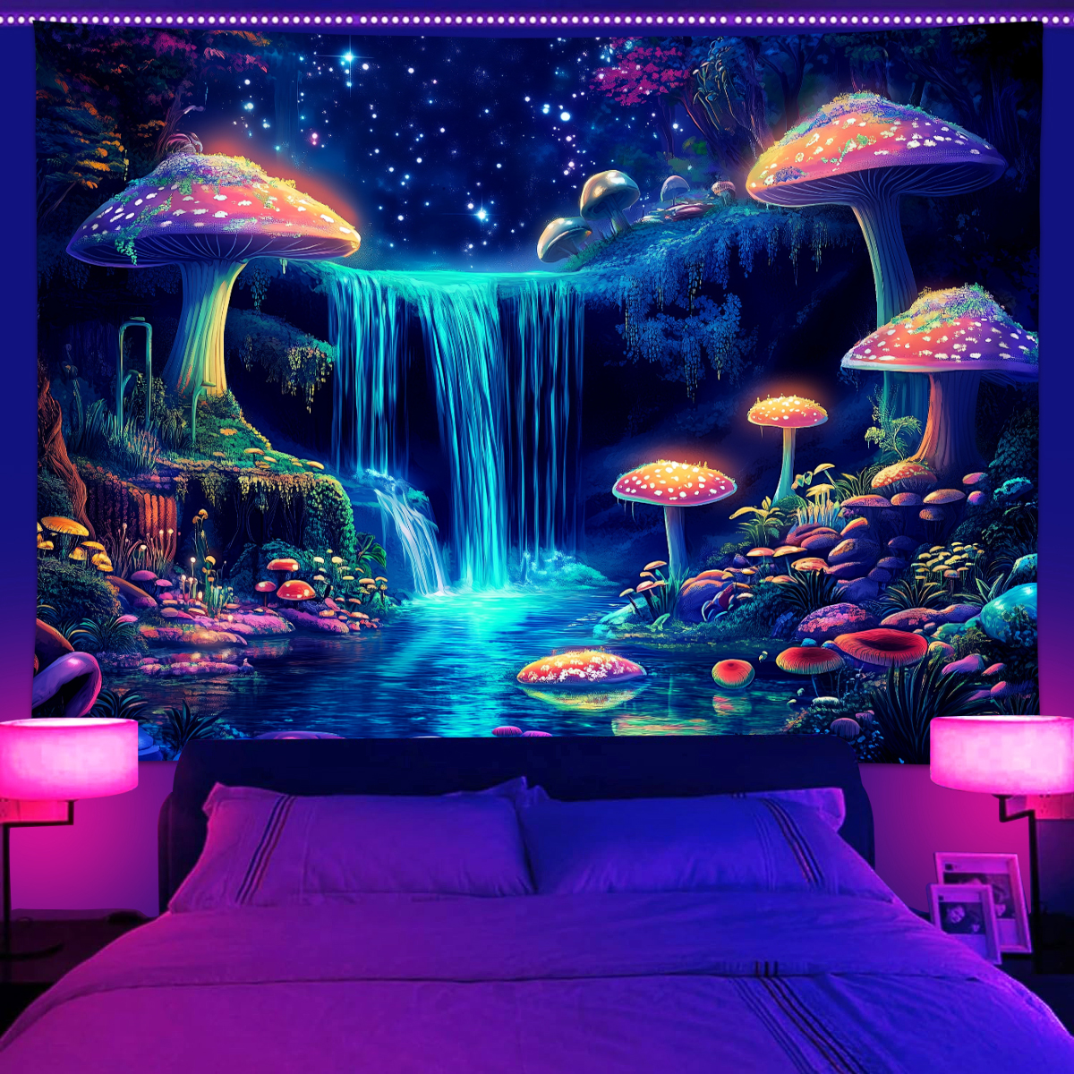 1pc Fluorescent mushroom tapes - đánh giá và giá Aesthetic Tapestry