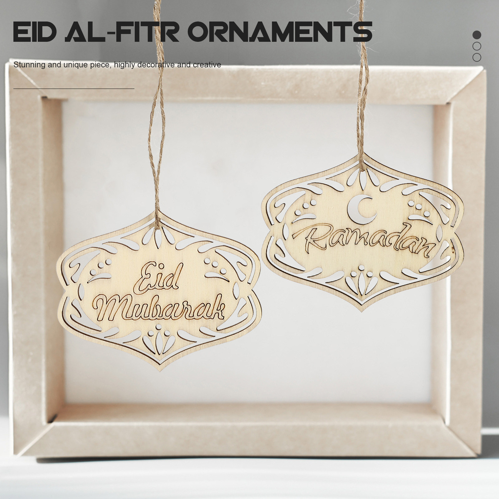 20Pcs Wooden Eid Ornament Hang - đánh giá và giá Home Decor Ramadan