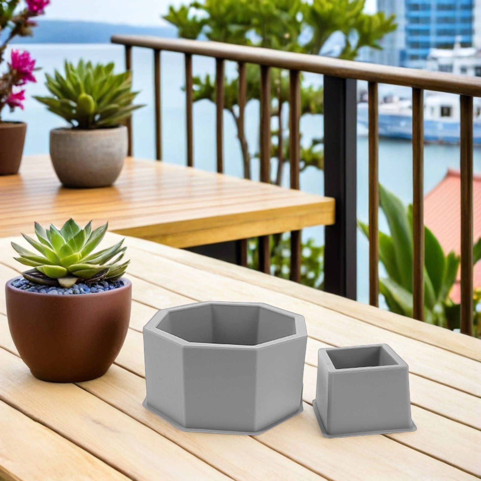 2Pcs Silicone Cement Plant Pot - đánh giá và giá Succulent Planter Pot