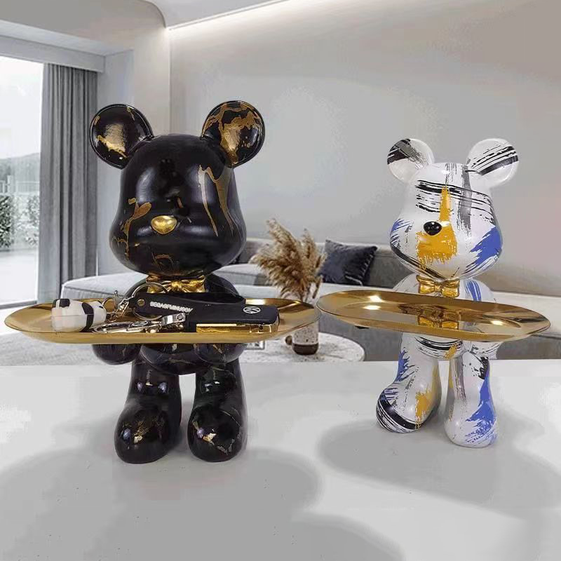 29cm Graffiti Bear Figurine Ho - đánh giá và giá Home Decor Y2K