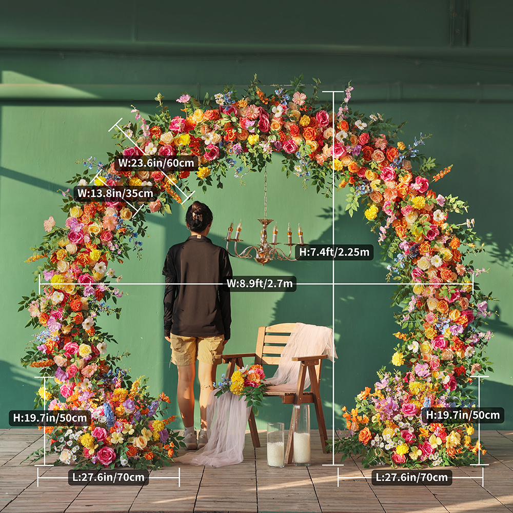 Orange Circle Artificial Flowe - đánh giá và giá Home Decor Event