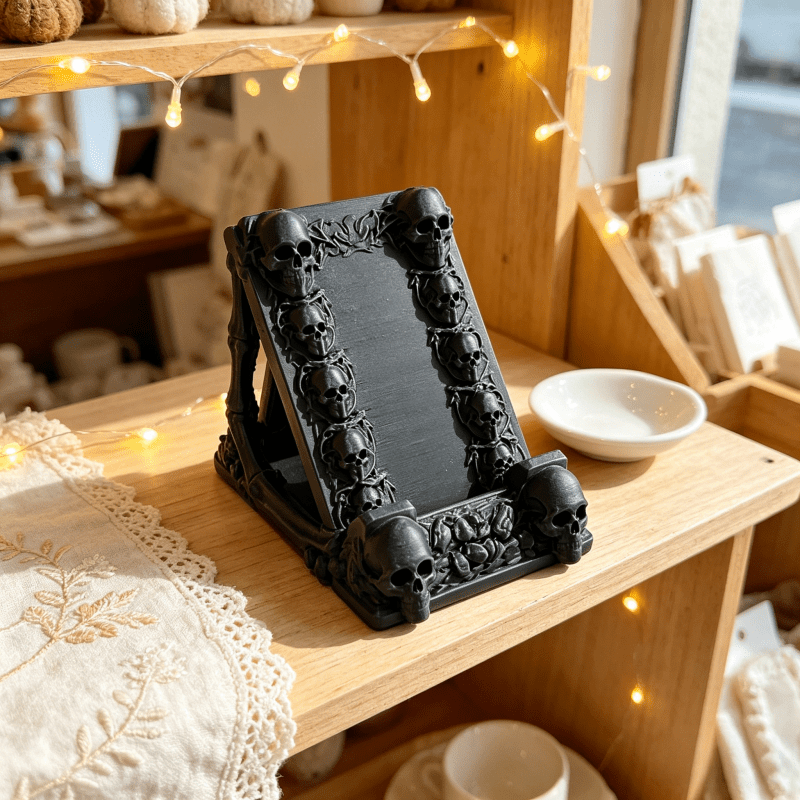 One 3D-printed Gothic skull ph - đánh giá và giá Home Decor Game