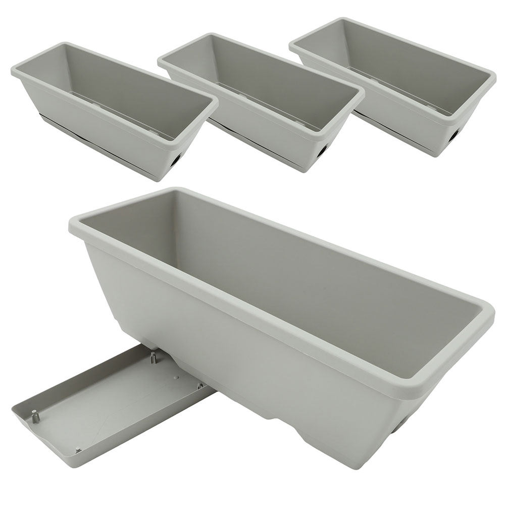 4Pcs Large Rectangular Planter - đánh giá và giá Succulent Planter Pot