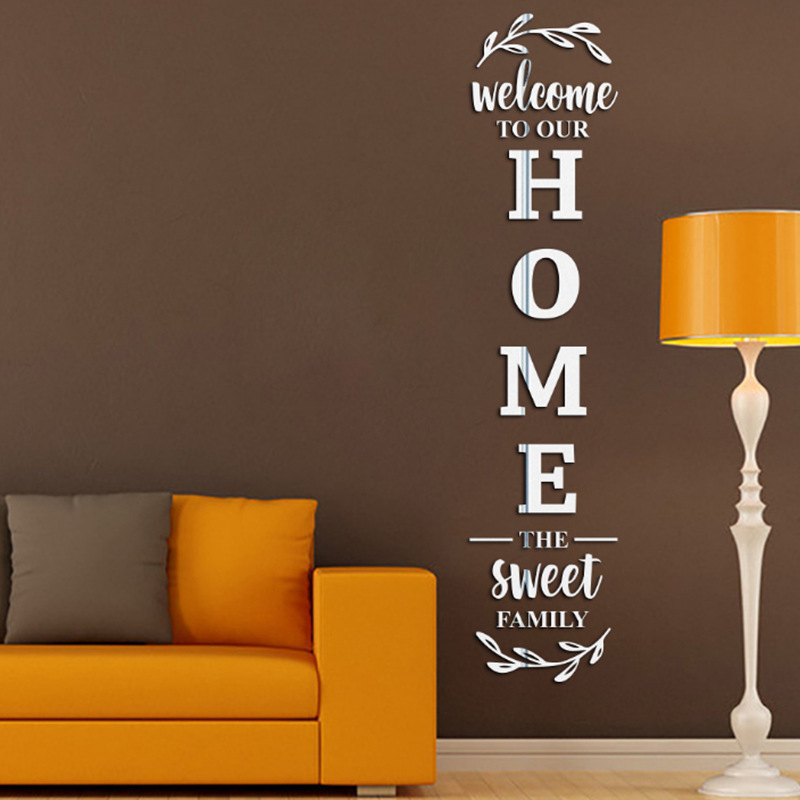 English Letters 3D Mirror Wall - đánh giá và giá Home Decor Y2K