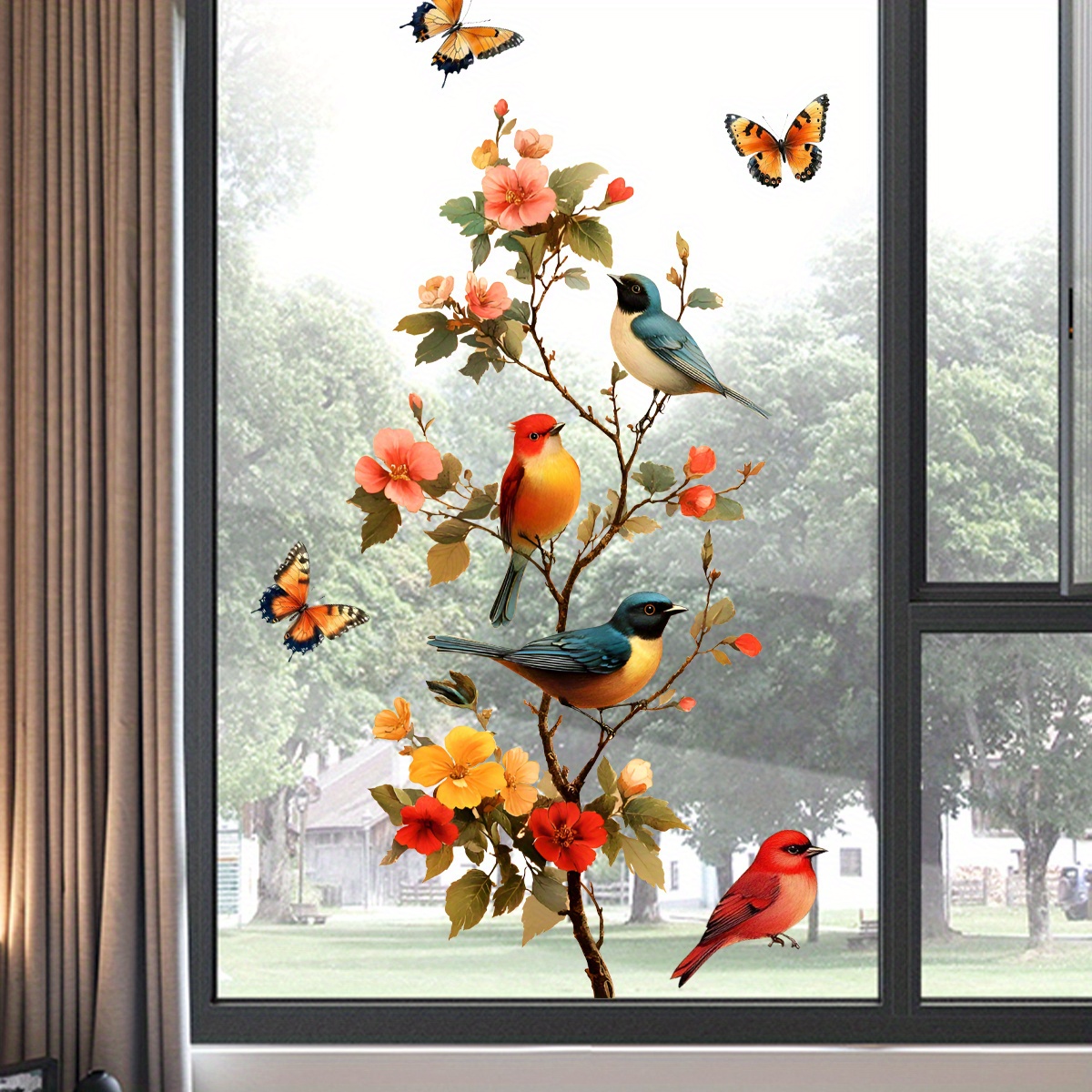 1 Piece of Pastoral Flower and - đánh giá và giá Home Decor Window Blinds