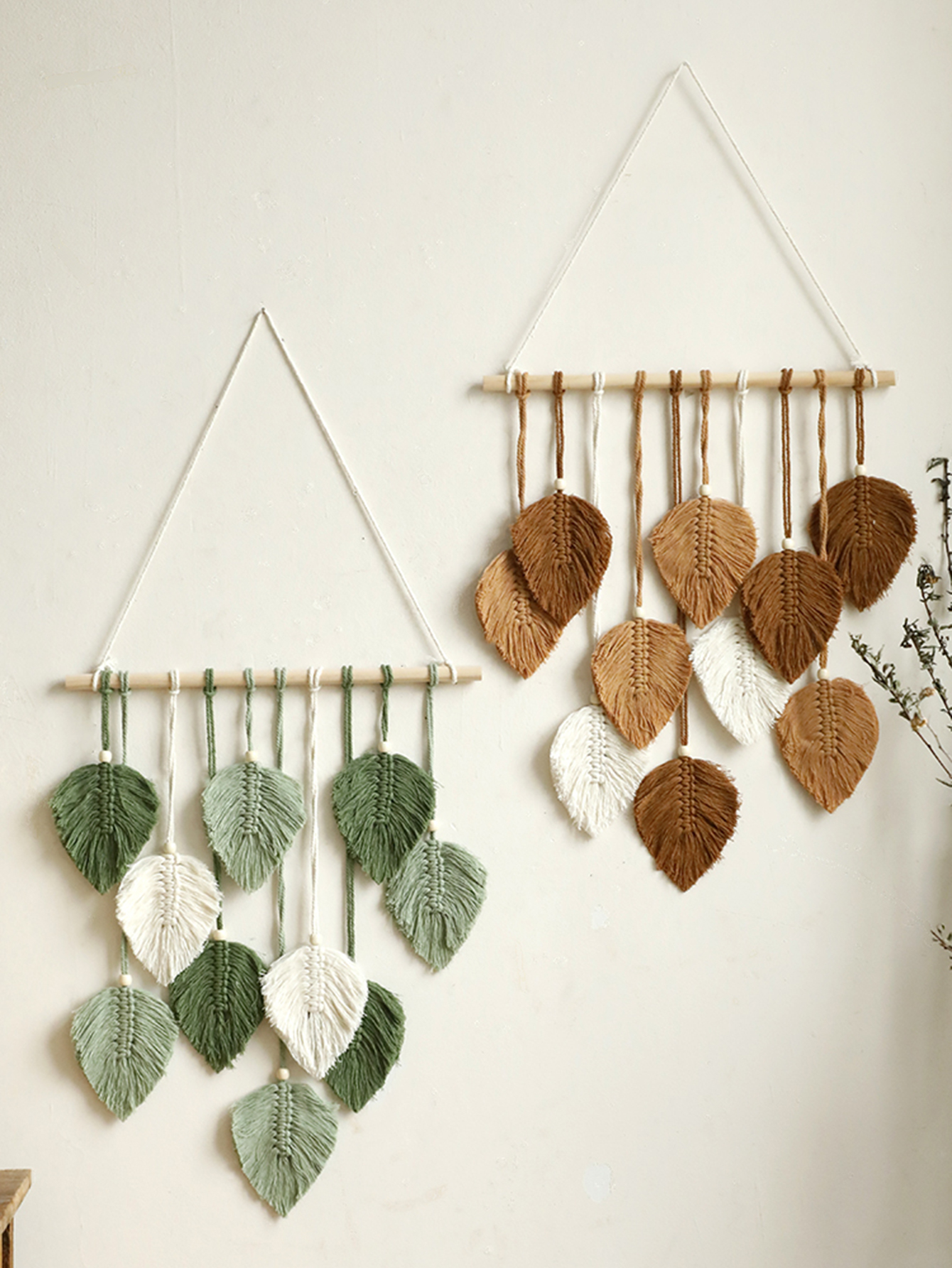 Leaf Macrame Tapestry Brown Gr - đánh giá và giá Home Decor Y2K