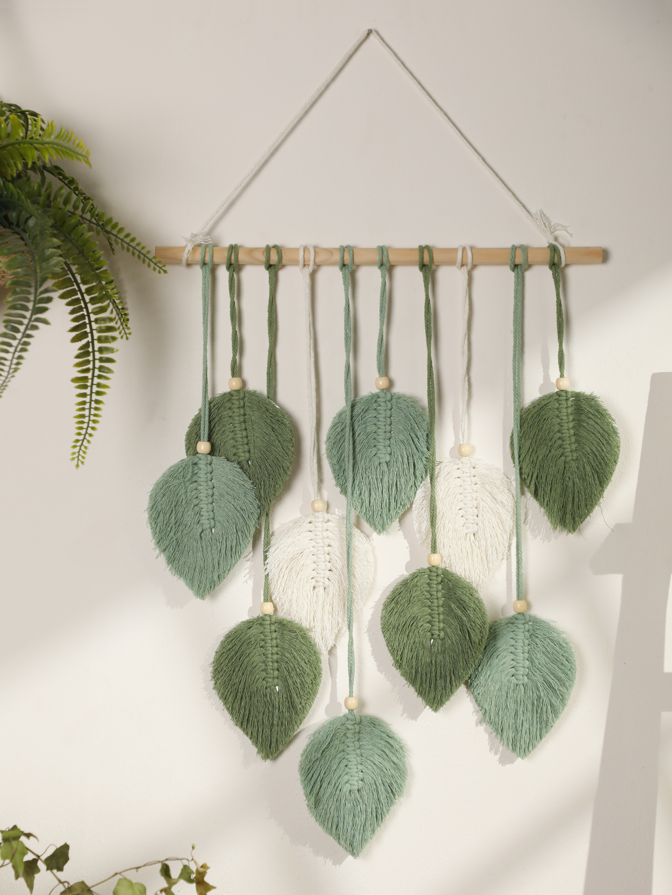 Leaf Macrame Tapestry Brown Gr - đánh giá và giá Home Decor Y2K