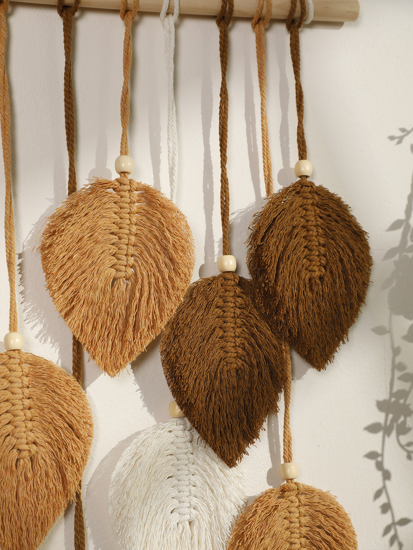 Leaf Macrame Tapestry Brown Gr - đánh giá và giá Home Decor Y2K