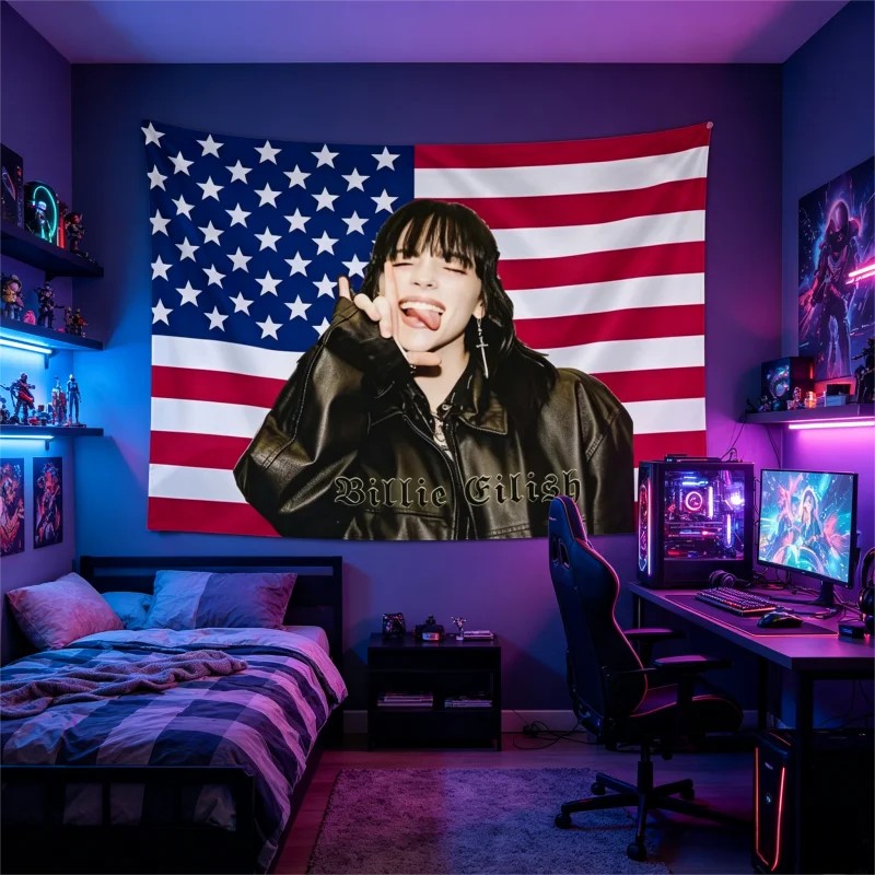 VIKAMA Billie Eilish Tapestry  - đánh giá và giá Aesthetic Tapestry
