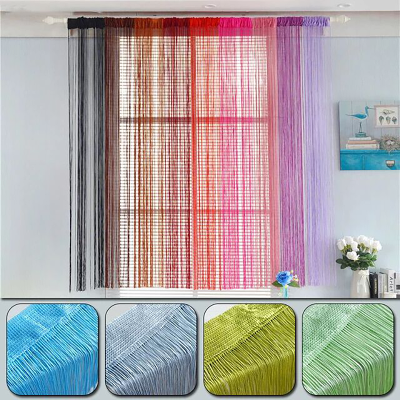 Multi-color Thread Line Curtai - đánh giá và giá Home Decor Window Blinds