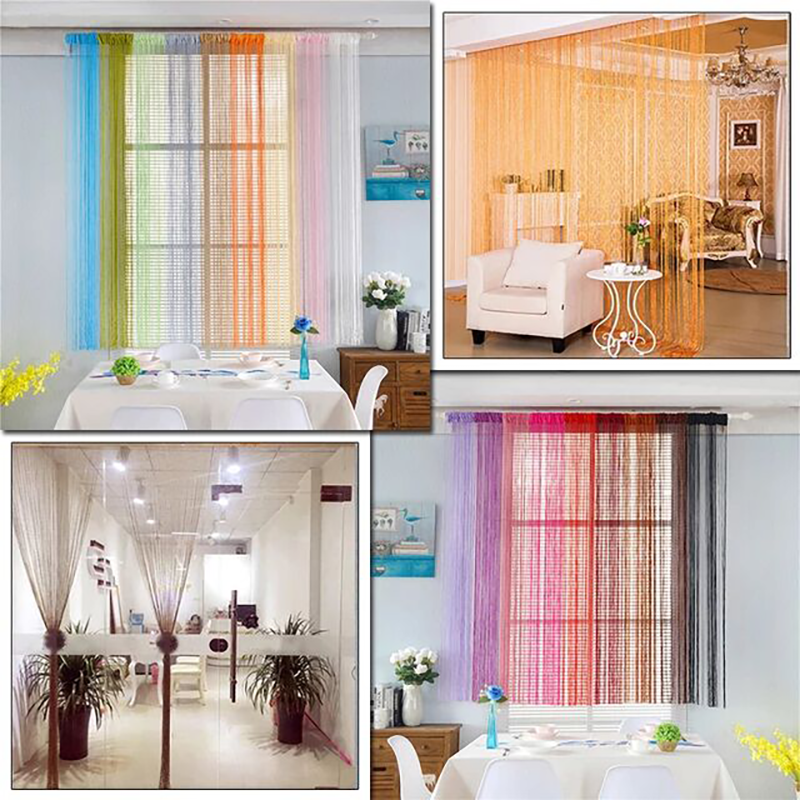 Multi-color Thread Line Curtai - đánh giá và giá Home Decor Window Blinds
