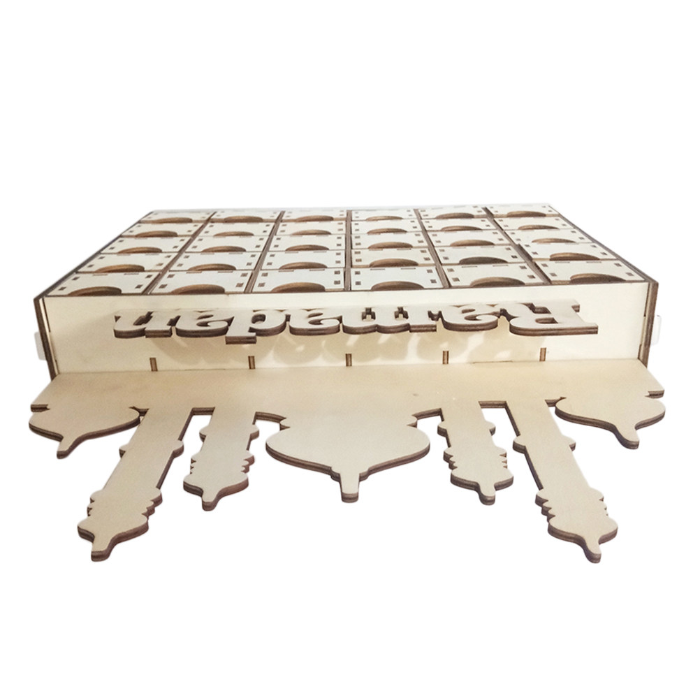 Eid Wooden Decoration Natural  - đánh giá và giá Home Decor Ramadan