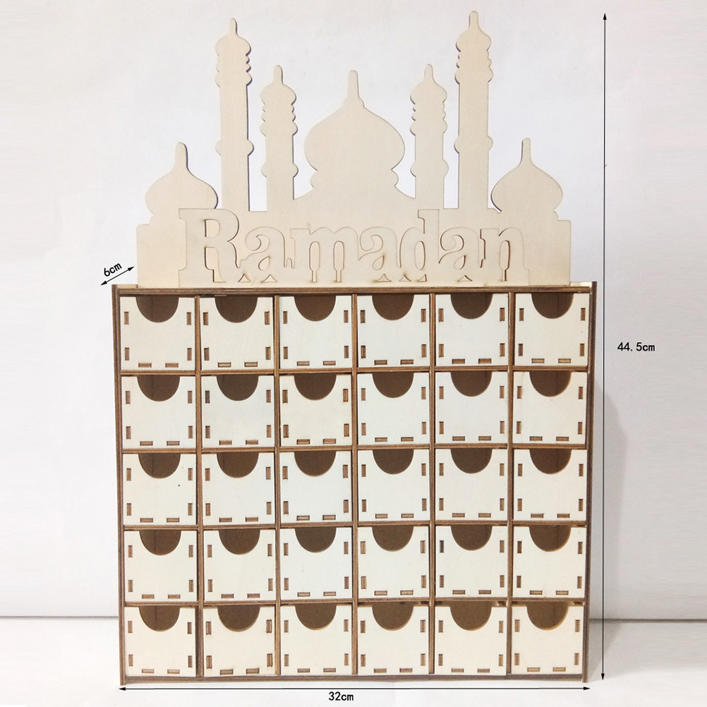 Eid Wooden Decoration Natural  - đánh giá và giá Home Decor Ramadan