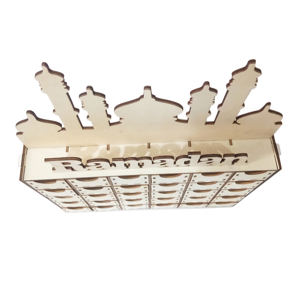 Eid Wooden Decoration Natural  - đánh giá và giá Home Decor Ramadan