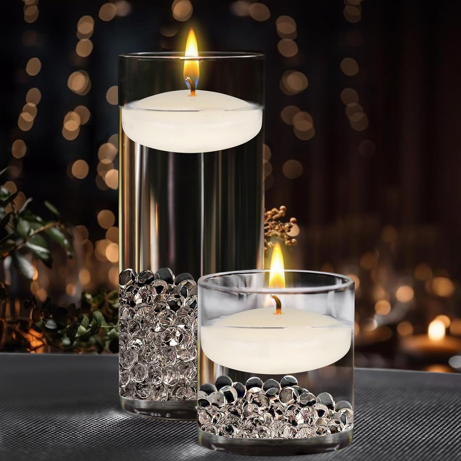 24 Unscented Ivory Floating Ca - đánh giá và giá Home Decor Event