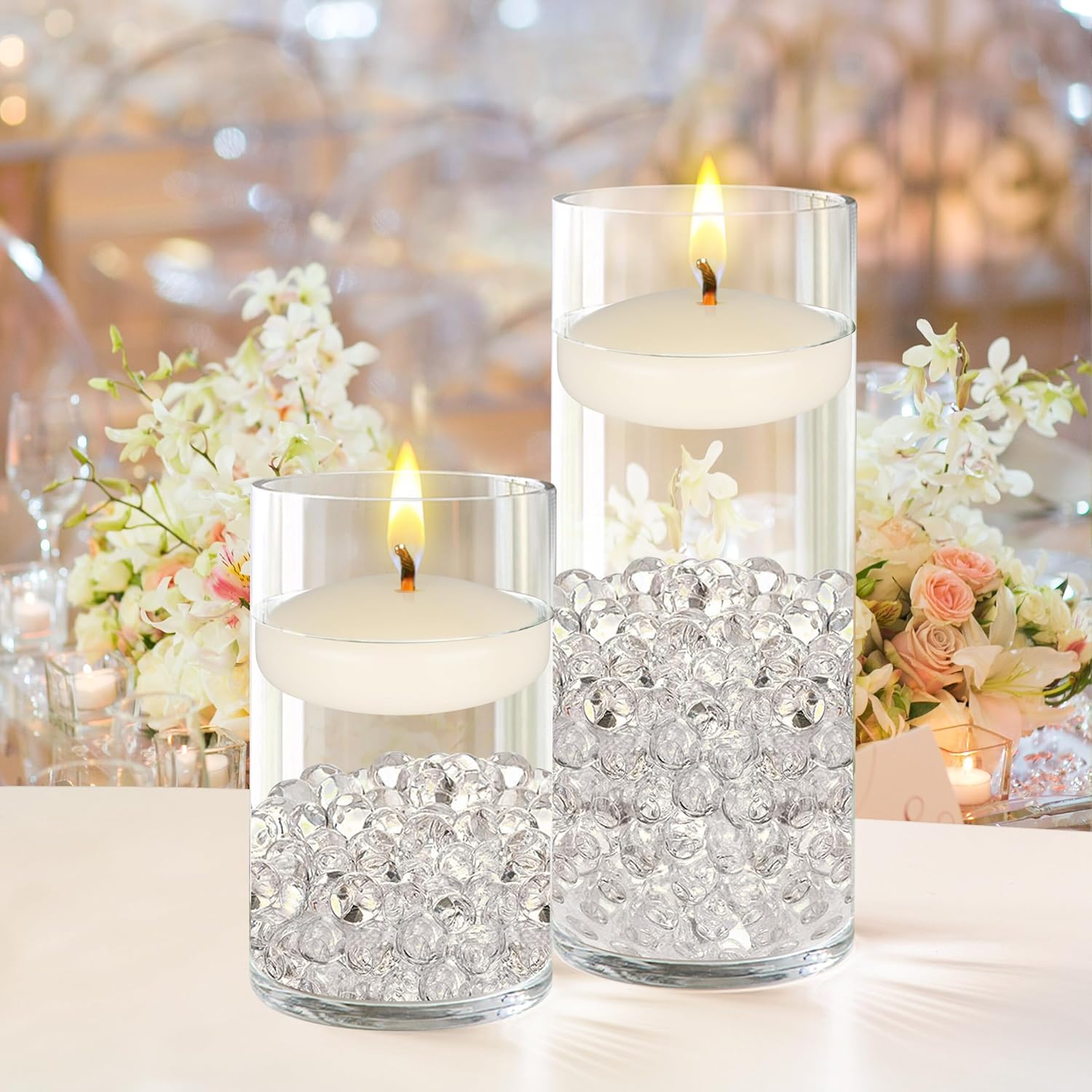 24 Unscented Ivory Floating Ca - đánh giá và giá Home Decor Event