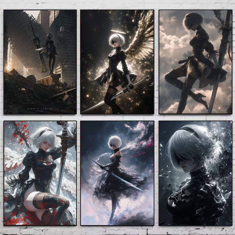 N-NieRAutomata Game Poster HD  - đánh giá và giá Home Decor Game