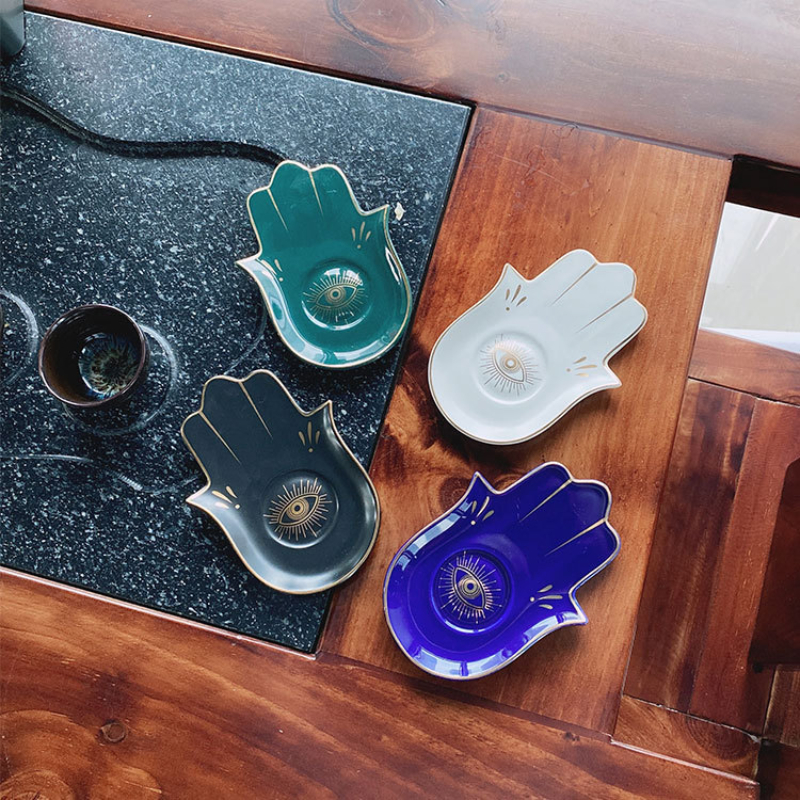 Ceramic Evil Eye Hamsa Hand of - đánh giá và giá Ceramic Trinket Dish