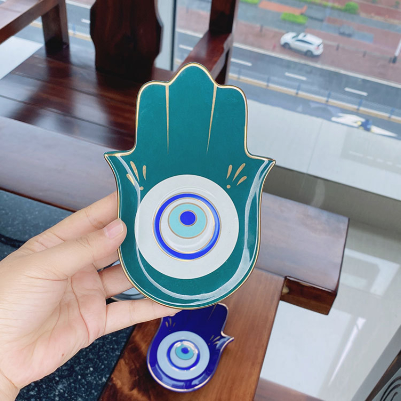Ceramic Evil Eye Hamsa Hand of - đánh giá và giá Ceramic Trinket Dish