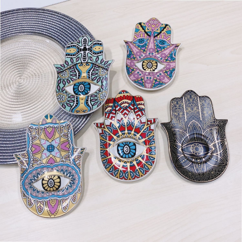 Ceramic Evil Eye Hamsa Hand of - đánh giá và giá Ceramic Trinket Dish
