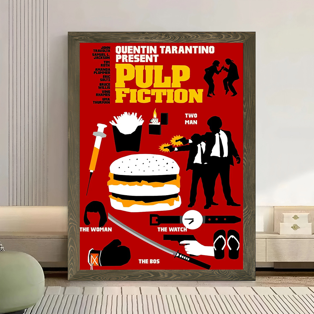 Pulp Fiction Minimalist Canvas - đánh giá và giá Home Decor Minimalist Style