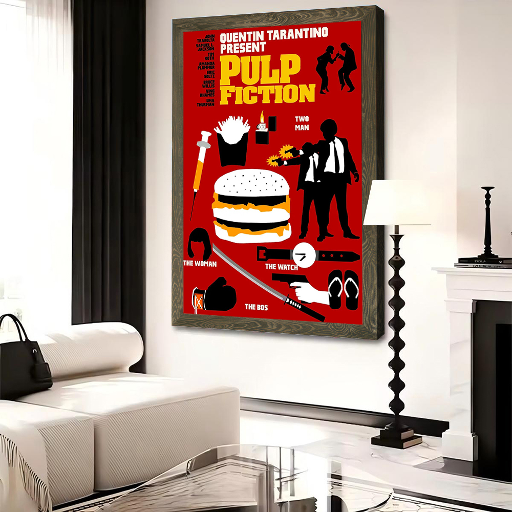 Pulp Fiction Minimalist Canvas - đánh giá và giá Home Decor Minimalist Style