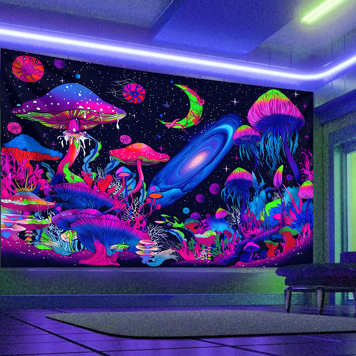 1pc Fluorescent mushroom tapes - đánh giá và giá Aesthetic Tapestry