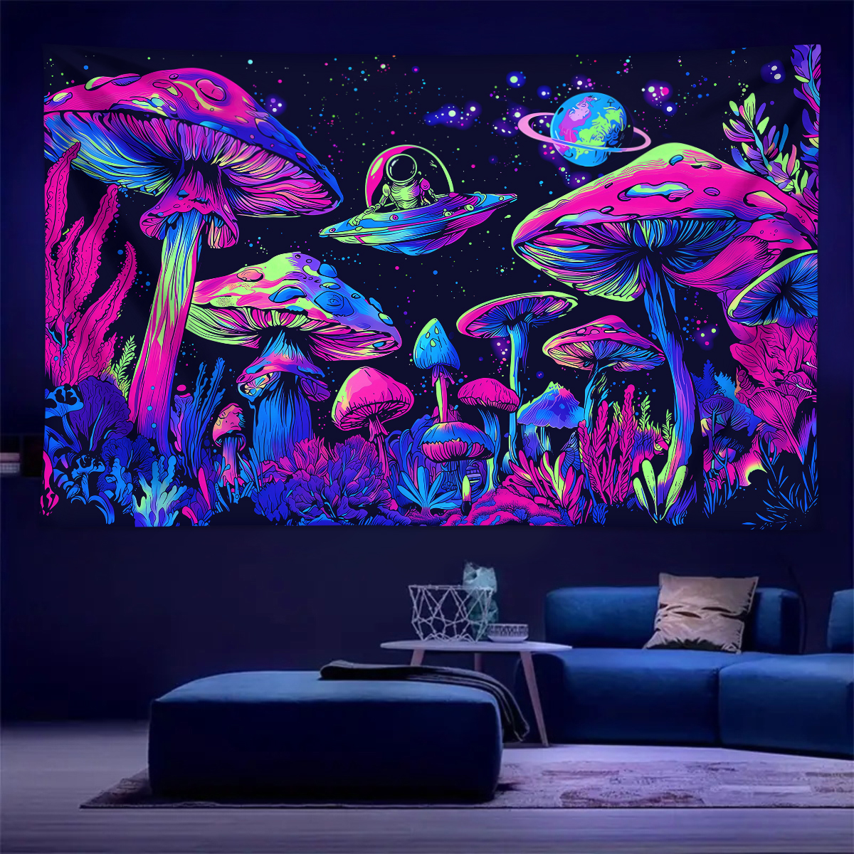1pc Fluorescent mushroom tapes - đánh giá và giá Aesthetic Tapestry