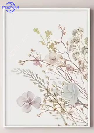 1PC/3PCS Pink Floral Canvas Ar - đánh giá và giá Home Decor Minimalist Style