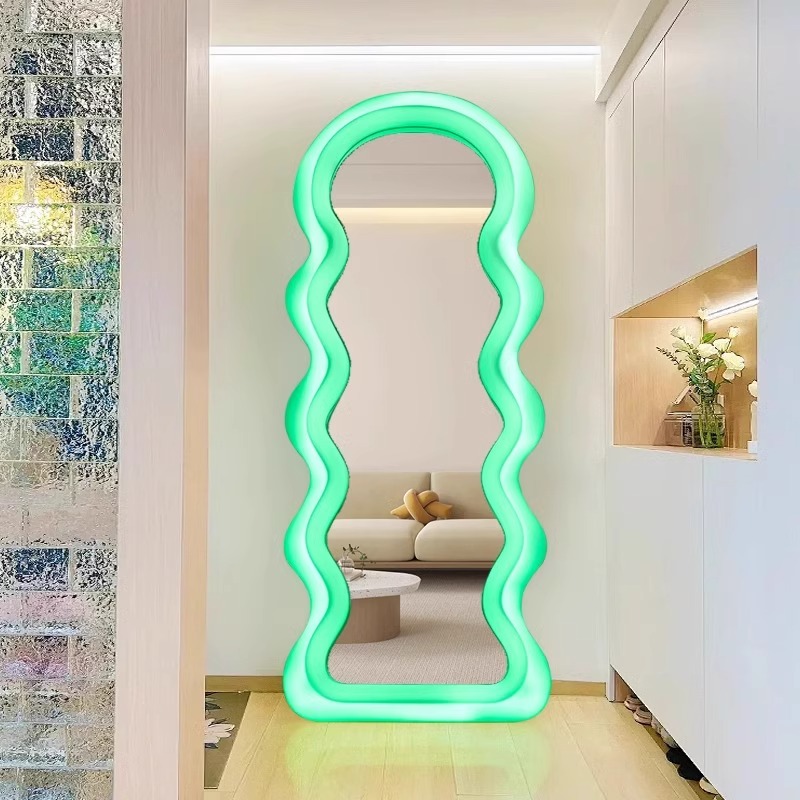 Korean Style Light Mirror Wavy - đánh giá và giá Home Decor Minimalist Style