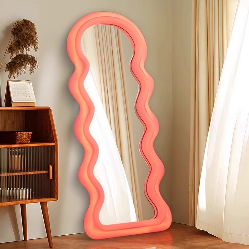 Korean Style Light Mirror Wavy - đánh giá và giá Home Decor Minimalist Style